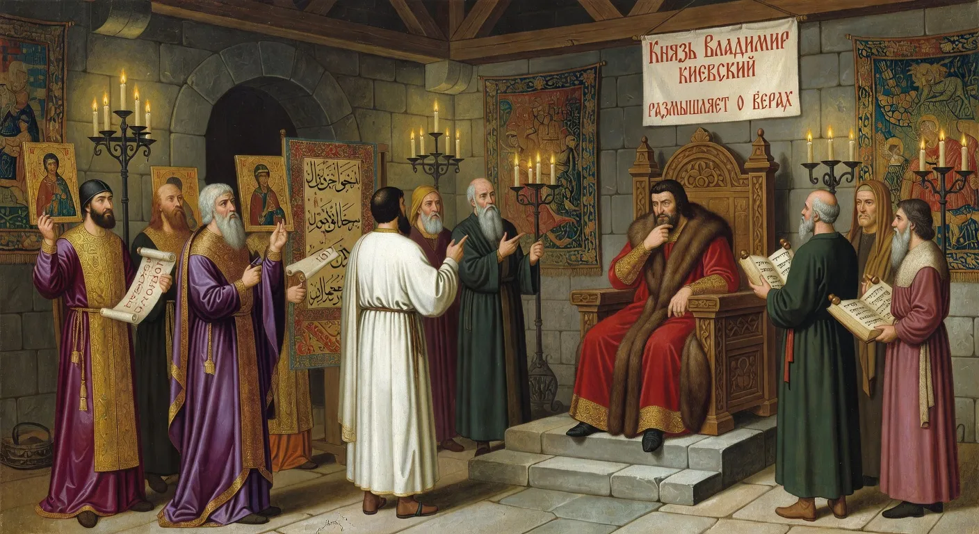 Emissaires du prince Vladimir emerveilles par la liturgie a Sainte-Sophie de Constantinople