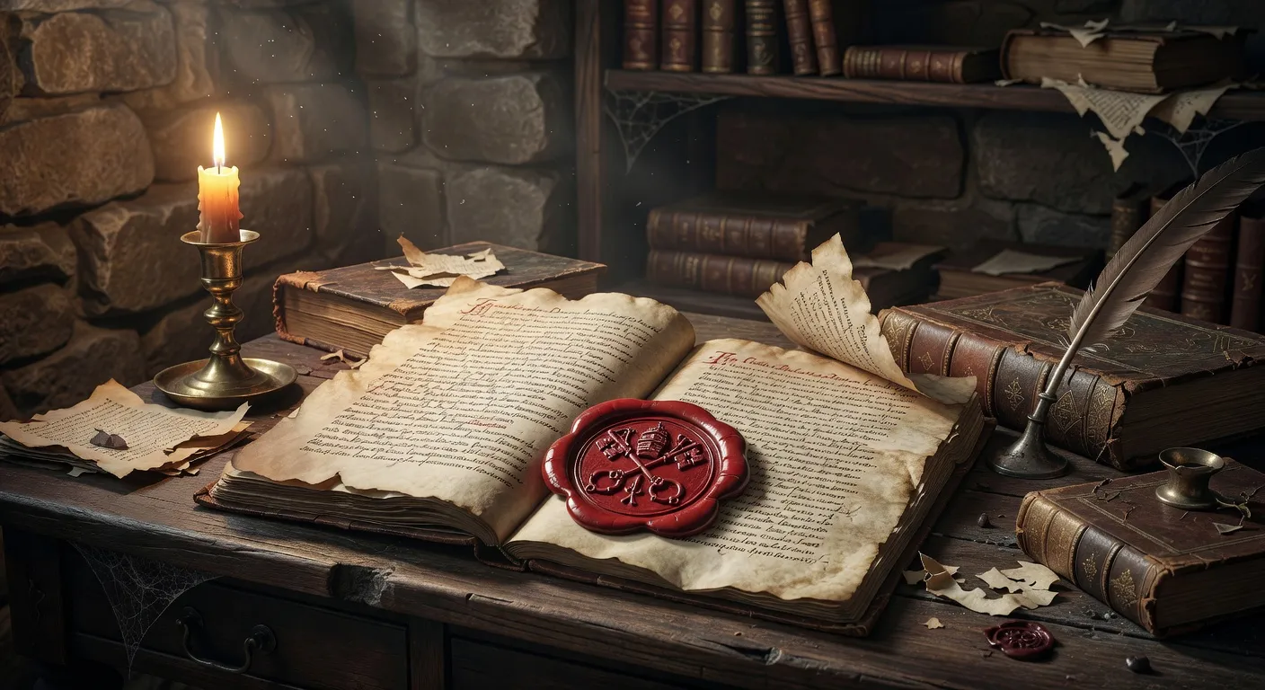 Representation historique du pape Gregoire XIII promulguant la reforme du calendrier en 1582