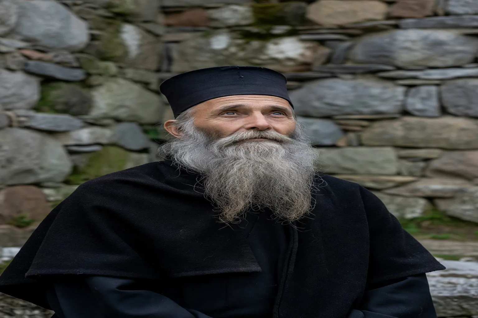 Portrait editorial du Pere Joachim, hieromoine francophone du Mont Athos