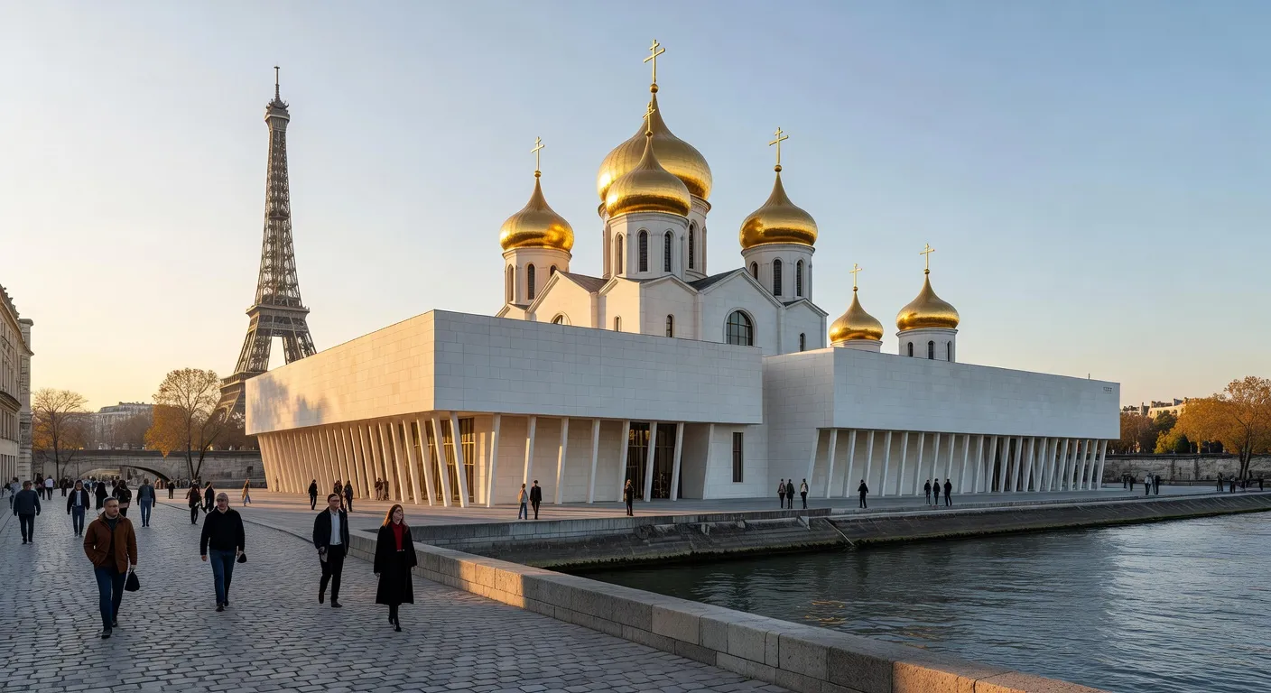 Cathedrale de la Sainte-Trinite orthodoxe russe au quai Branly a Paris