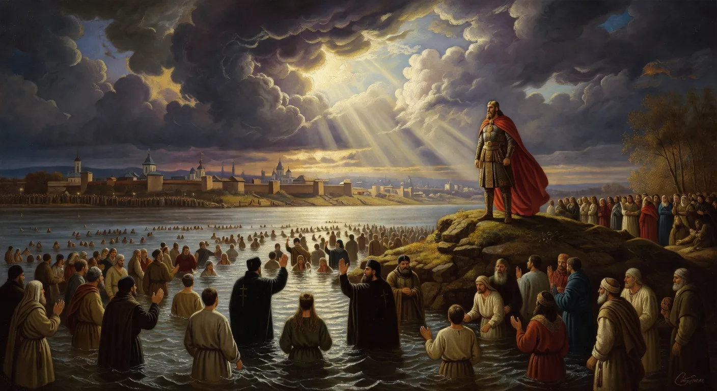 Bapteme du prince Vladimir dans le Dniepr