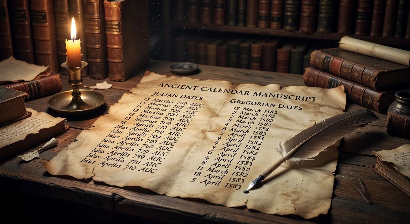 Ancien calendrier manuscrit liturgique