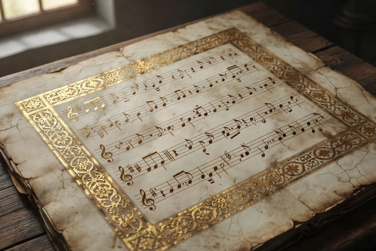 Choeur liturgique orthodoxe chantant dans une cathedrale doree