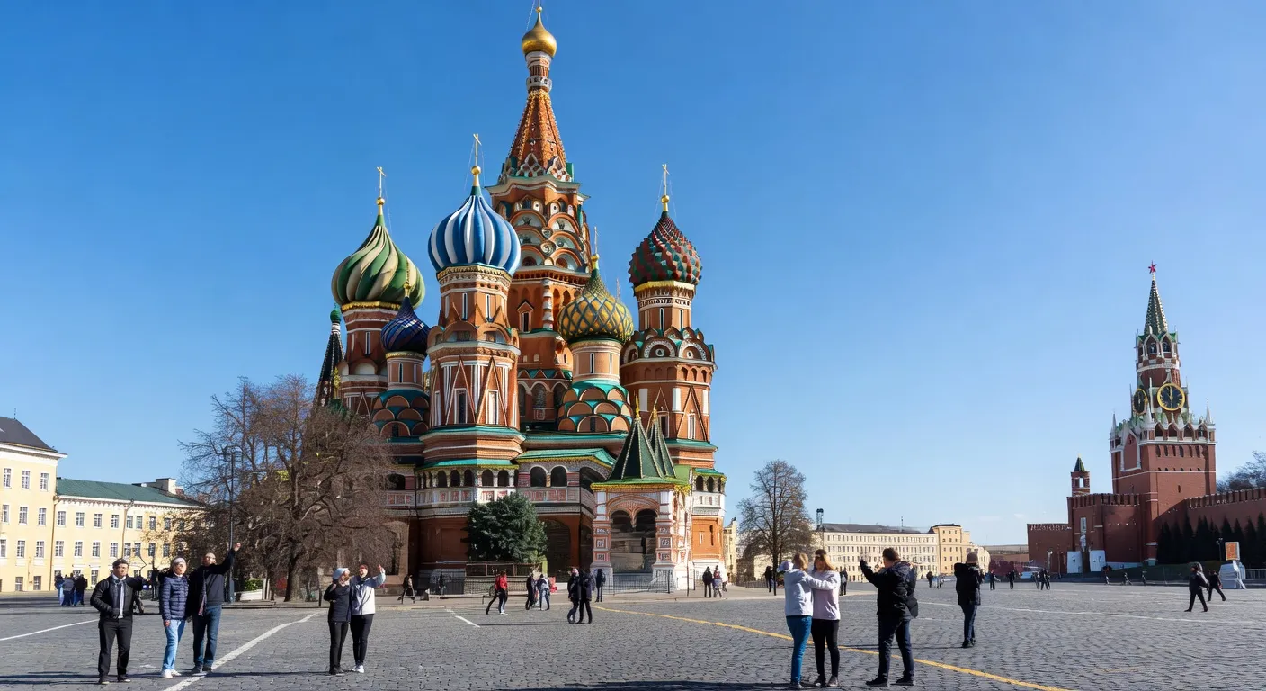 Cathedrale Saint-Basile sur la place Rouge de Moscou