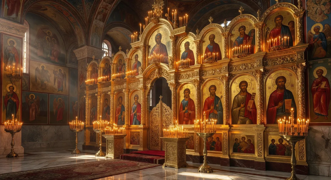 Cathedrales orthodoxes de Moscou et Kiev en vis-a-vis